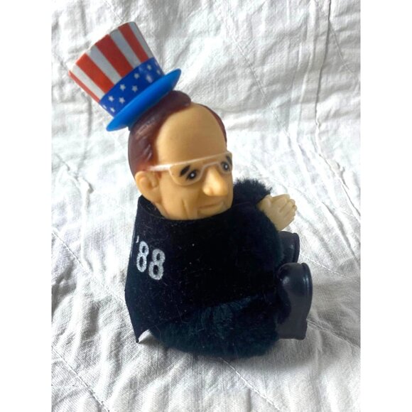 Vintage 1988 Republican George H. W. Bush Clip on Hugger Plush Toy Figure With P - Picture 3 of 3